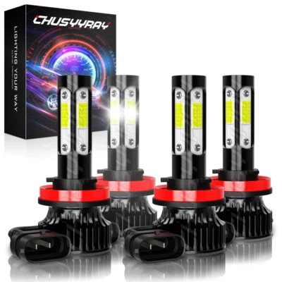 for Ford Fusion 2019 2020 4X Combo LED Headlights Bulbs Kit High Low Beam Lamp - Image 1 of 4