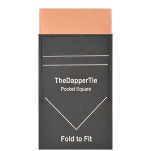 TheDapperTie - Men's Solid Flat Pre Folded Pocket Square on Card