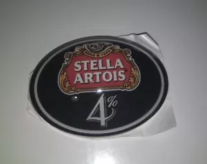 Stella Artois 4% Lens Oval 3D Plaque Fish Eye Beer Pump Tap Home Bar Man Cave - Picture 1 of 2