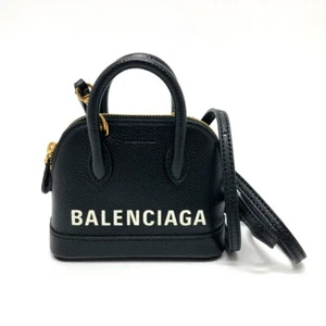 Bolso de Mano BALENCIAGA 639756 Logo Villetop 2WAY Bolso de Hombro Negro - Imagen 1 de 12