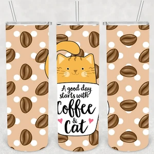 CAT TUMBLER 6- Includes One 20oz Metal Insulated Tumbler, Lid & Straw - Picture 1 of 3