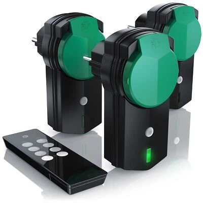 Bearware Funksteckdosen-Set (3+1)für den Außenbereich 3x Funkschalter Steckdosen - Bild 1 von 4