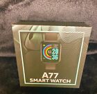 SMART WATCH A77 new In Box Accessories WOMENS MENS BLACK  STEP COUNT