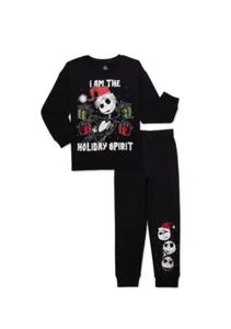 Nightmare Before Christmas Boys Holiday Graphic Fleece Sweatshirt & Jogger Sz XS - Picture 1 of 4