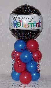 HAPPY RETIREMENT - SORRY YOU ARE LEAVING  -  BALLOON DISPLAY - TABLE CENTREPIECE - Picture 1 of 1