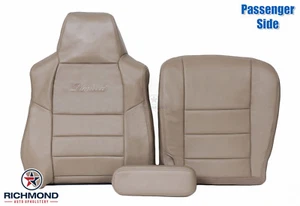 2005 Ford Excursion Limited-Passenger Side Complete LEATHER Seat Covers Tan - Imagen 1 de 12