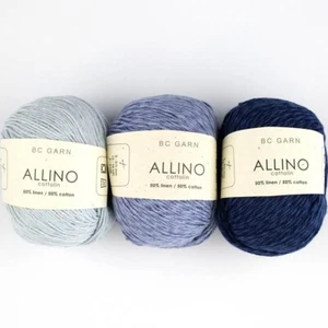 BC Garn ALLINO 100% cotton linen sport weight yarn - 50g/1.8 oz 125 m/136 yards - Picture 1 of 41