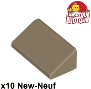 Lego 10x slope brick brique pente inclinée toit roof 1x2 beige foncé/d tan 85984 - Imagen 1 de 1