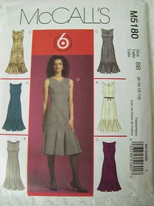 PATRÓN McCall's M5180 VESTIDO MISS ACAMPANADO PRINCESA TALLA 8-10-12-14 NUEVO SIN CORTAR - Imagen 1 de 1