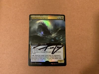 MTG Magic Lochmere Serpent FOIL Signed Artist Proof x1 Eldraine ELD Sam Burley - Image 1 of 2