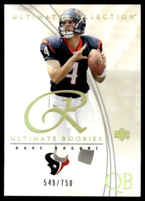 2003 Upper Deck Ultimate Collection Dave Ragone Rookie 549/750 Houston Texans - Image 1 of 2