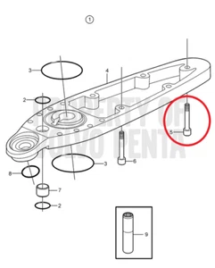 Volvo Penta Lower Unit Extention Kit Socket Head Bolt 959448 DP, DPX - Bild 1 von 2