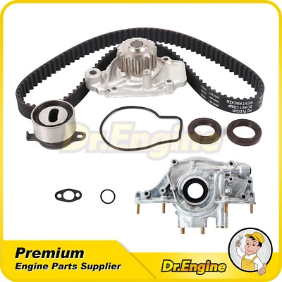 Kit de correa de distribución juego de bomba de agua de aceite compatible con 88-91 Honda Civic CRX 1,6 L D16A6 Foto 1 de 4