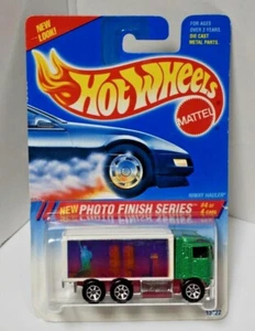 1995 Hot Wheels #335 Photo Finish Series HIWAY HAULER Green w/Chrome 7 Spoke - Picture 1 of 2