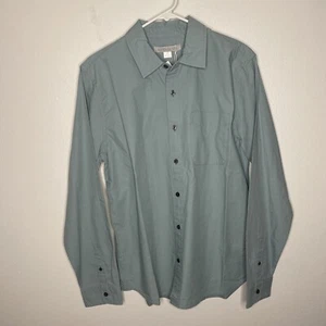 Outerknown Herren Miles Popeline Button Up Hemd, Archipelago Blau, Größe Small Neu mit Etikett - Bild 1 von 6