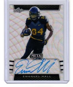 Emanuel Hall 2019 Leaf Metal Draft novato Silver Wave autógrafo #BA-EH1 CHICAGO - Imagen 1 de 1