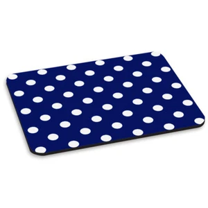 À Pois Marine Bleu Foncé Motif Tapis De Souris PC Ordinateur - Imprimé Mignon - Photo 1/1