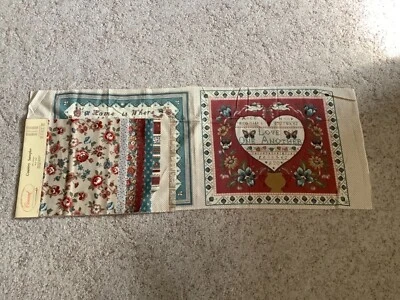 Tela Almohada PANEL Telas Concord “El hogar es donde está el corazón” Muestreador Foto 1 de 4