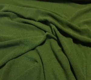 AVOCADO GREEN Hand Dyed Raw Silk Gauze NOIL Fabric - Picture 1 of 1