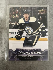 Hunter McKown 2023-24 Upper Deck Young Guns SP RC Card UD Canvas