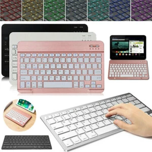 US Slim Wireless Keyboard For Samsung Galaxy Tab A 8.0 SM-T387 A/P/T/V 8" Tablet - Picture 1 of 22