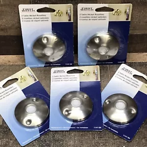 FIRST WATCH 1141- SN 2-1/2-inch Satin Nickel 2 Rosettes w/Hardware *Lot Of (5) - Picture 1 of 9