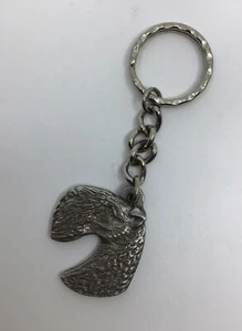 Rawcliffe Pewter I Heart my Kerry Blue Terrier Key Chain 1982 Dog Pet Vintage - Picture 1 of 4