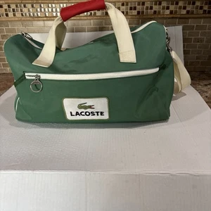 Lacoste Y2K Duffle Bag Green Sports Gym /Travel Tote Crocodile Logo - Picture 1 of 11