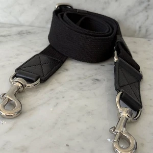 Cinturón Dolce&Gabbana Mujer Correa para el Hombro Negro Plata D&G Lujo Elegante Clásico - Imagen 1 de 7