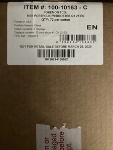 Journey Together Pokémon TCG Mini Portfolio Q1 2025 72 Ct Case Factory Sealed - Bild 1 von 1