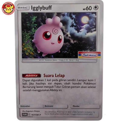 Igglybuff Promo 167/SM-P Indomaret Stamp Pokemon Indonesia - Image 1 of 3