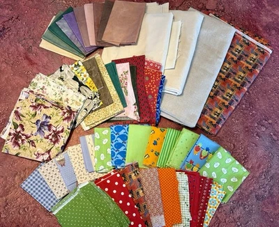 Stoffpaket - Verschiedene Stoffe und Farben, Patchwork-Stoffe, neu - Bild 1 von 4