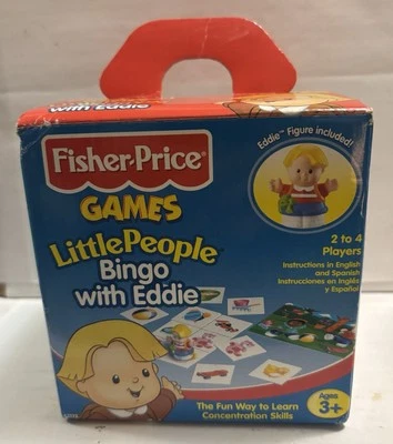 Fisher Price Games Little People Bingo w/Eddie 2001 Complete New Open Box Free S - Image 1 of 4