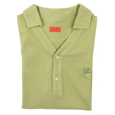 Camisa Polo Isaia Ajuste Clásico Tejido Piqué Algodón con Cuello de Béisbol M Nueva con Etiquetas Foto 1 de 4