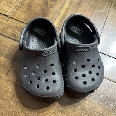 Crocs Toddler Black Slip On Sz 5 - Image 1 of 4