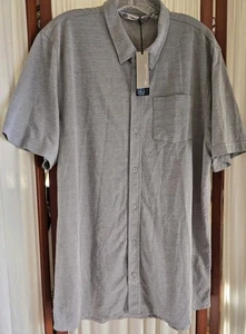 Travis Mathew Button Up Down Golfshirt Herren XL Prestige Kurzarm Grau Neu mit Etikett - Bild 1 von 8
