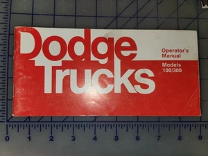 1975 Dodge Pickup Truck Owners Manual D 100 200 300 Original - Picture 1 of 1