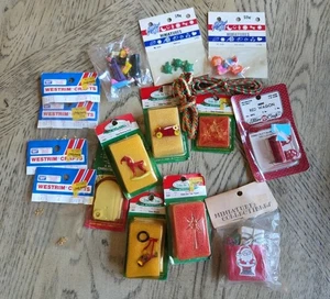 Vintage Westrim Crafts GLASS ORNAMENTS Micro Christmas NOS 80s Tree Topper  - Picture 1 of 15