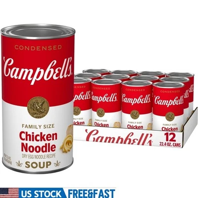 Упаковка из 12 сухих яиц лапши куриный суп рецепт лапши комфортное питание банки семейного размера - Изображение 1 из 4