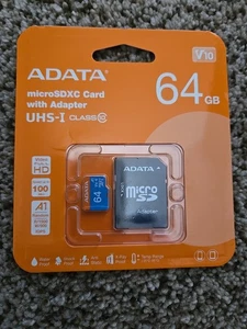 ADATA Premier micro SDHC/SDXC UHS-I U1 Class Memory Card with Adapter 64GB UHS-I - Picture 1 of 2
