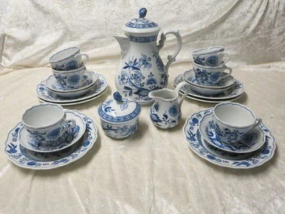 Hutschenreuther  Kaffeeservice  Zwiebelmuster  6 Personen  21 teilig - Bild 1 von 4