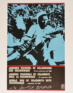 1967 Cuban Political Poster.Plakat.Affiche.affisch.MOZAMBIQUE.Africa art.Mint! - Picture 1 of 3