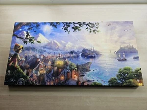 Thomas Kinkade Disney Pinocchio Wishes Upon A Star - 16 x 31 Inches Print Canvas - Picture 1 of 18