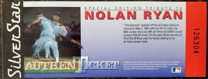 1991 Nolan Ryan Texas Rangers No-Hitter MLB Silver Star Commemorative Ticket - Picture 1 of 8
