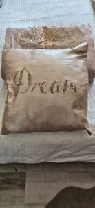 DUNELM ROSE GOLD SEQUIN BED RUNNER & MATCHING 'DREAM CUSHION' - Picture 1 of 1