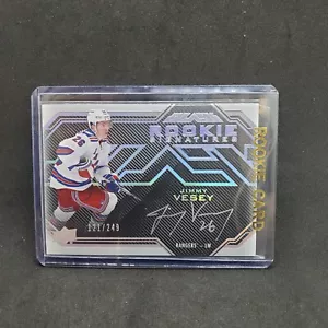 Jimmy Vesey Rookie Signatures 121 /249 Auto 2016-17 UD Black SR-JV Rangers - Picture 1 of 3