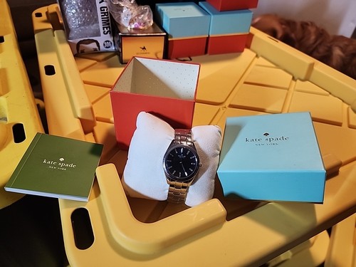 OROLOGIO KATE SPADE GRAND SEAPORT ACCIAIO INOX NUOVO CON ETICHETTE AUTENTICO CON SCATOLA