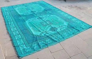 Alfombra Turca 90"x131" Tejida a Mano Lana Sobreteñida Alfombra Anatolia 230x334cm - Imagen 1 de 11