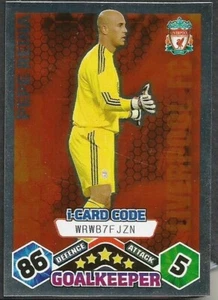 TOPPS MATCH ATTAX 2009-10-I-CARD-LIVERPOOL & SPAIN-PEPE REINA-SILVER FOIL - Picture 1 of 1