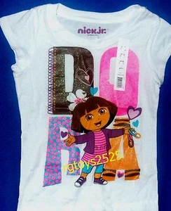  Dora The Explorer Girls Tee 4-5 Small t-shirt New Top Nick JR Nickelodeon - Picture 1 of 1